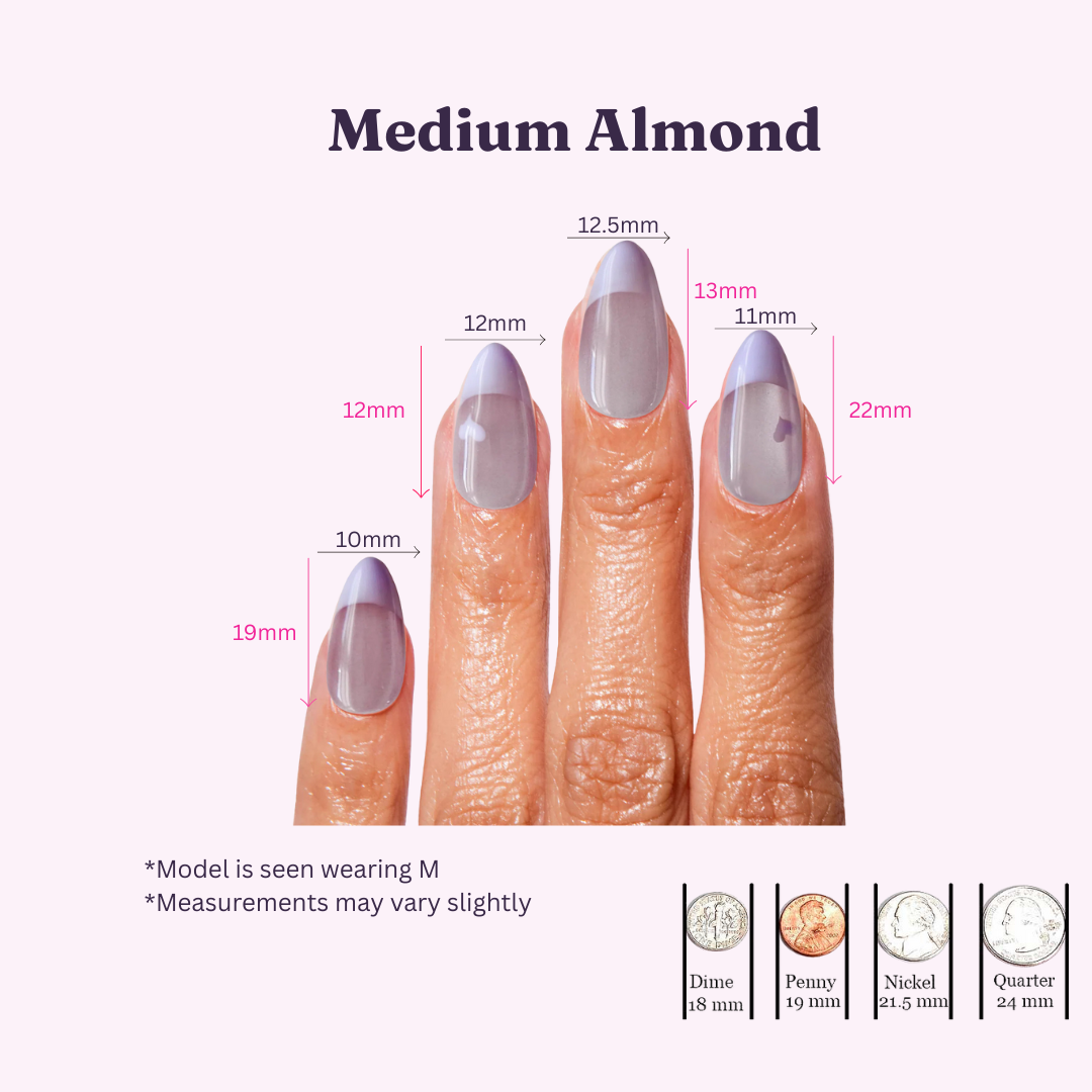 Pinkie Promise Nails Almond Shape Nail Size