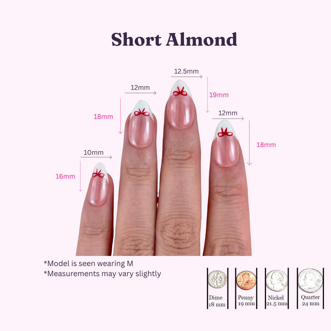 Pinkie Promise Nails Almond Shape Nail Size Short
