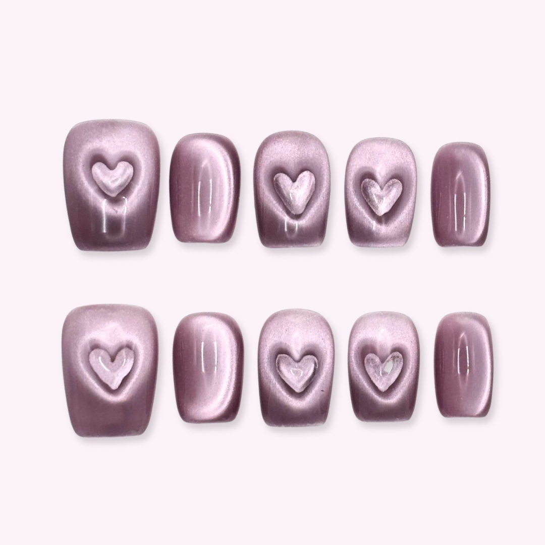 Pinkie Promise Nails Press-Ons Reusable Best Press-on Nails Salon Quality Nails at home Amora Extra Short Squoval Press-On Nails