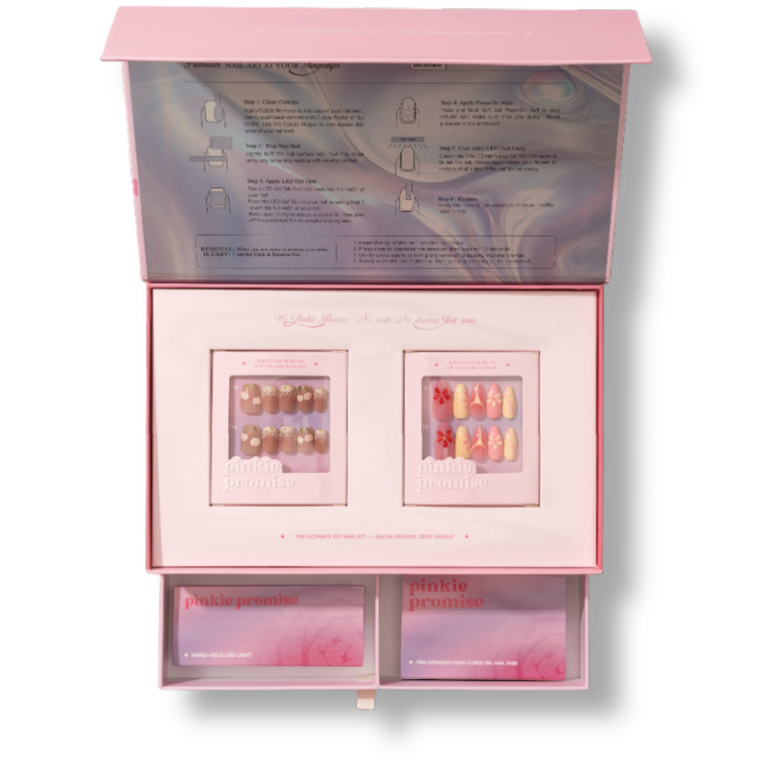 Pinkie Promise Nails Build Your Kit Vanity Storage Box with Built In Drawers for all your nail tools 