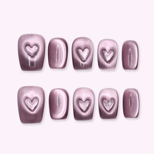 Pinkie Promise Nails Press-Ons Reusable Best Press-on Nails Salon Quality Nails at home Amora Extra Short Squoval Press-On Nails