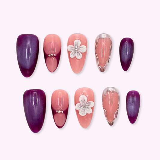 Pinkie Promise Nails Press-Ons Reusable Best Press-on Nails Salon Quality Nails at home Blair Medium Length Press-On Nails