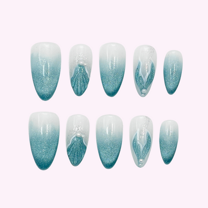 Pinkie Promise Nails Press-Ons Reusable Best Press-on Nails Salon Quality Nails at home Marcella Medium Almond Press-On Nails