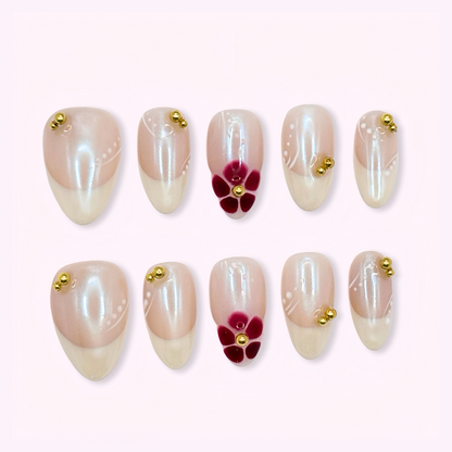 butter yellow French press-on nails